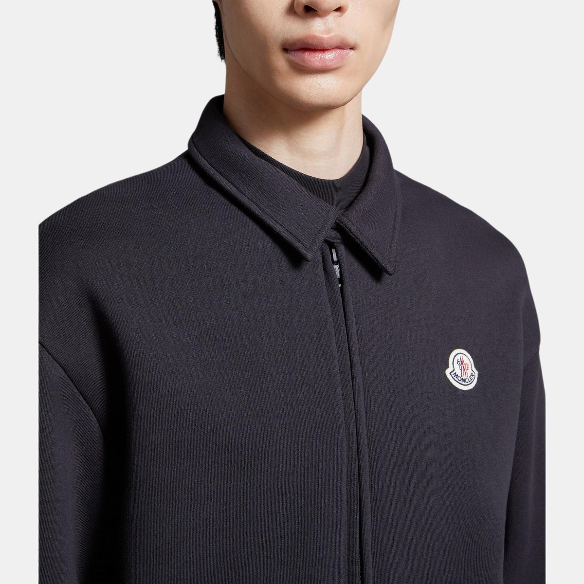 Moncler Fleece Zip Shirt Jacket Black