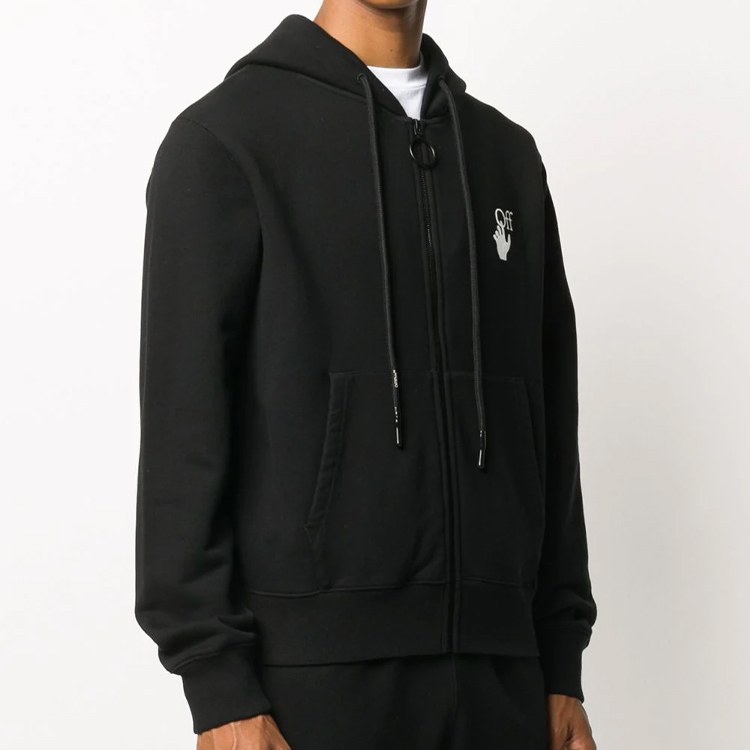 OFF-WHITE Arrows Zip Hoodie Black