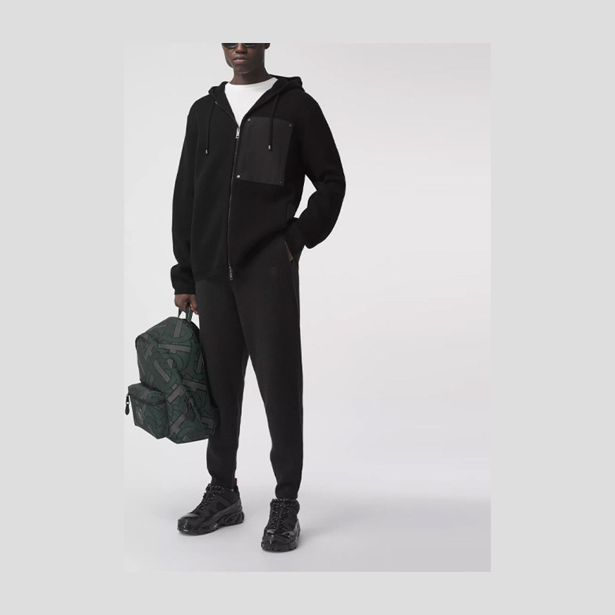 Burberry Wool Hoodie Black