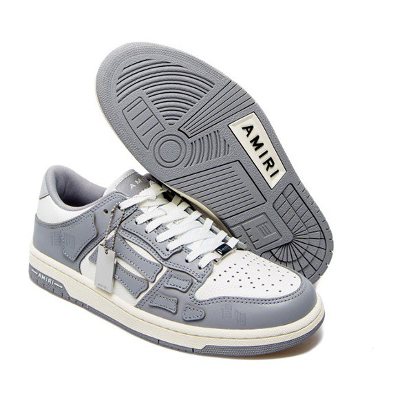 AMIRI Skel-Top Low White Grey