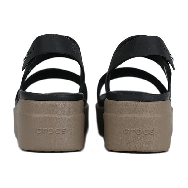 Crocs Brooklyn Leather Platform Sandal Black