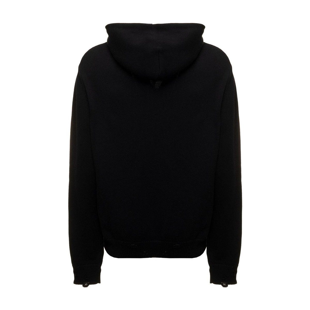 AMIRI FW22 Logo Embroidered Wool Hoodie Black