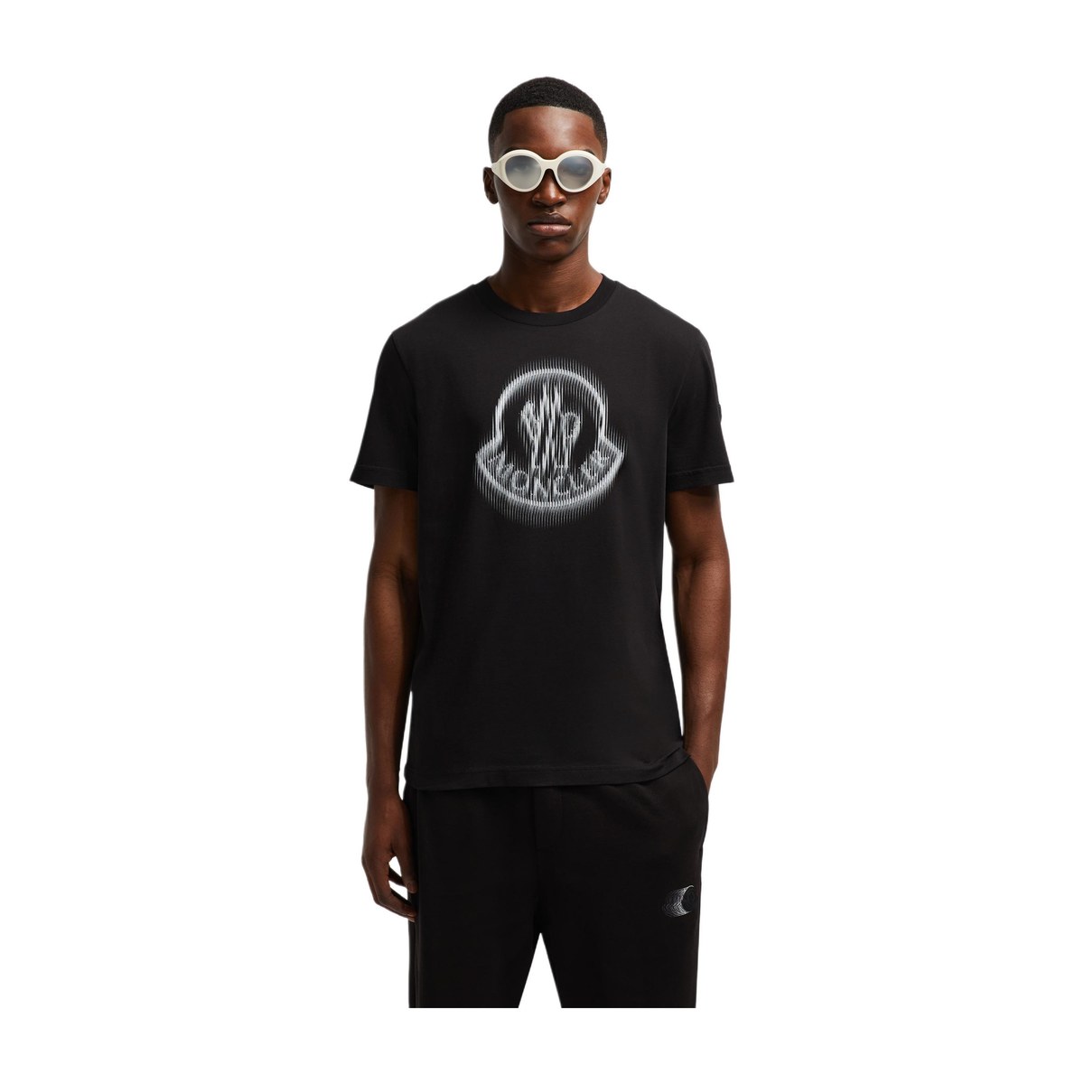 Moncler Logo Print T-Shirt Black