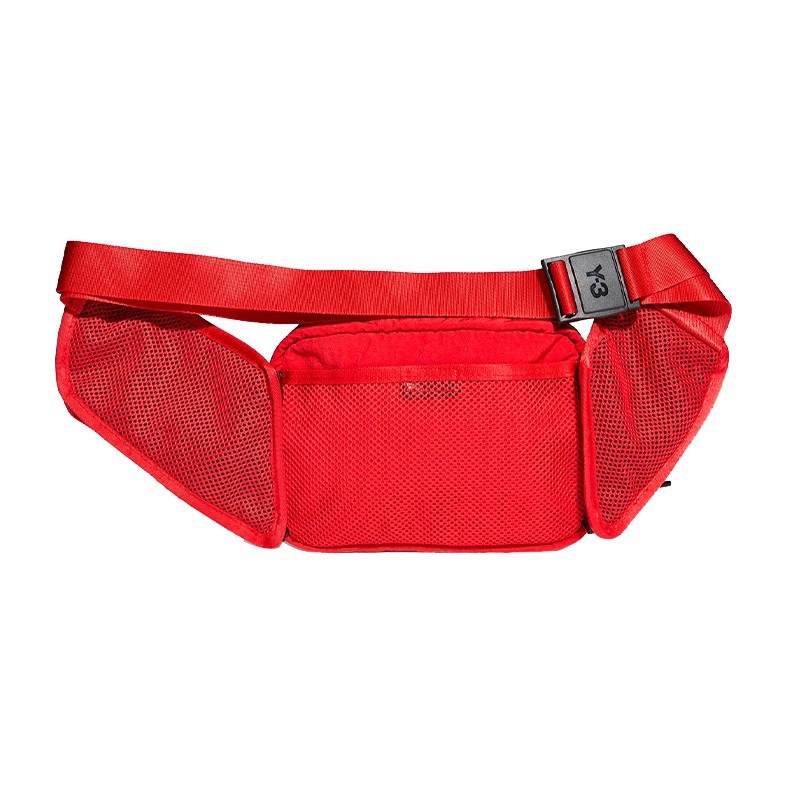 Y-3 Logo Drawstring Waist Bag Red