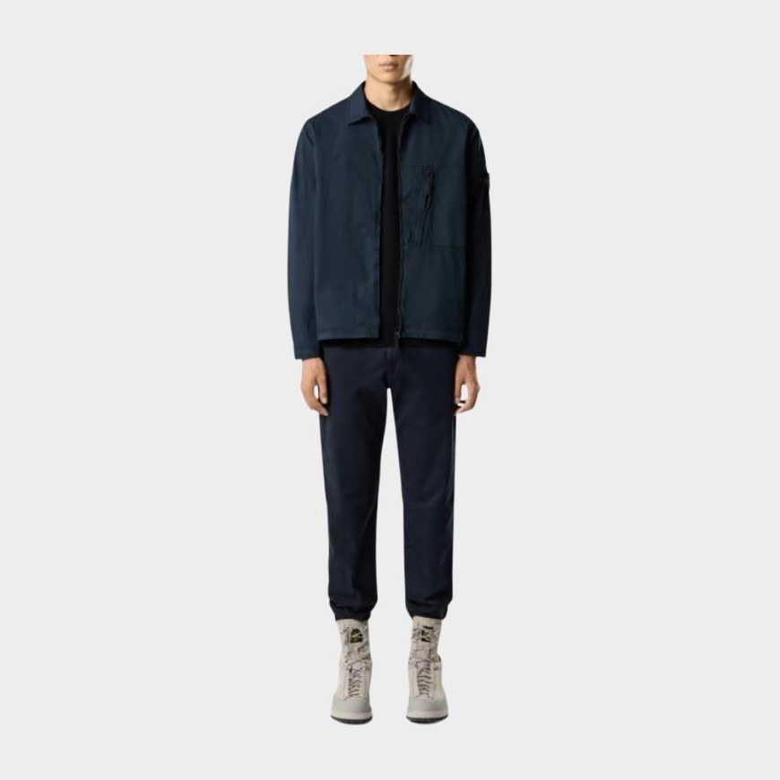 Stone Island Long Sleeve Zip Polo Shirt