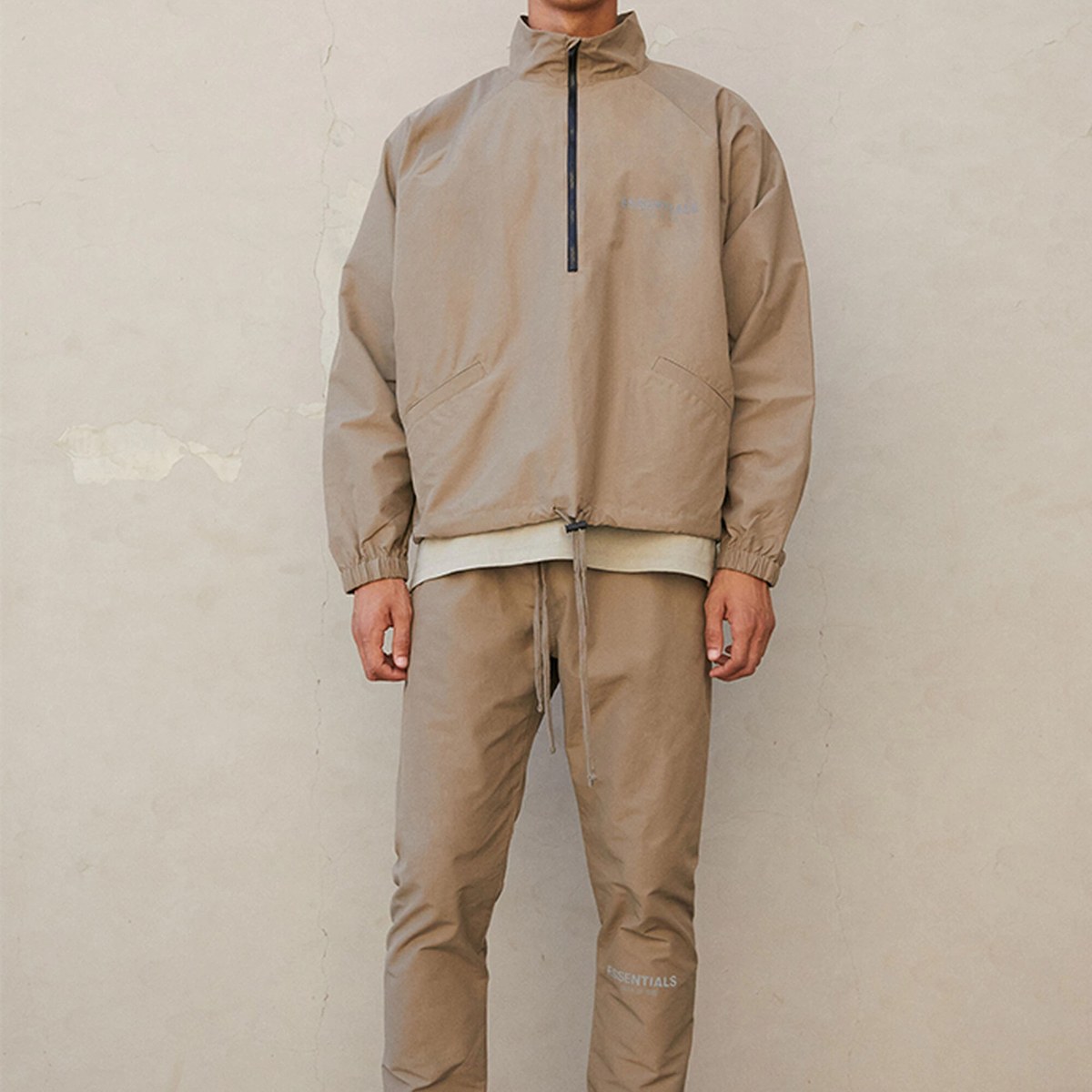 Fear of God Essentials FW21 Half Zip Track Jacket Harvest