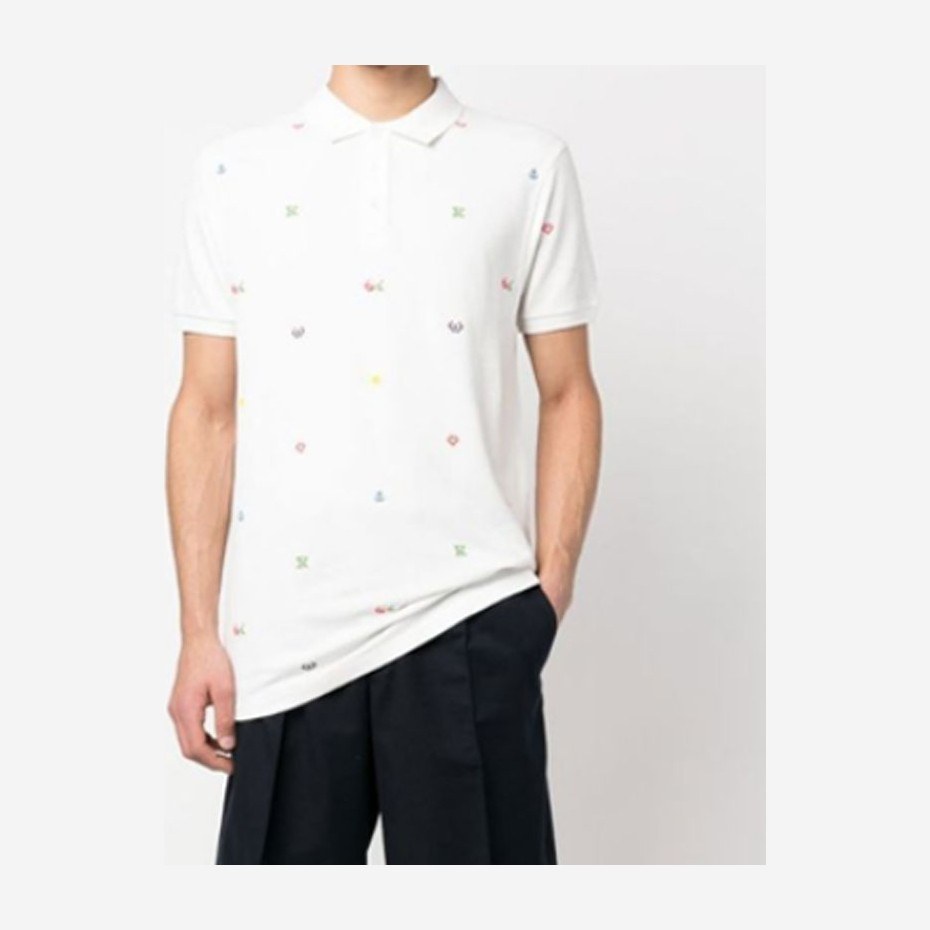 KENZO x Nigo Pixel Flower Polo White
