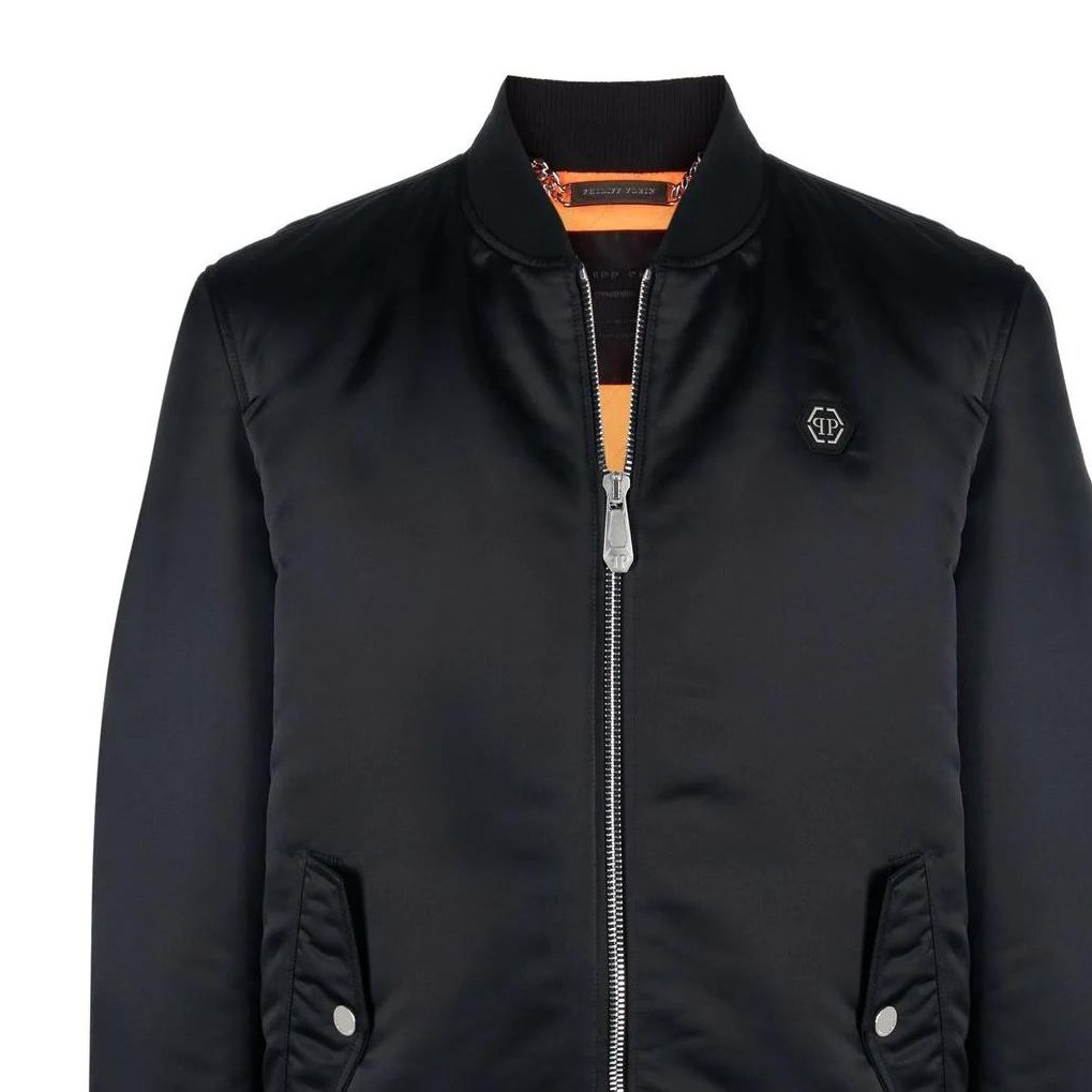 Philipp Plein SS23 Logo Bomber Jacket Black