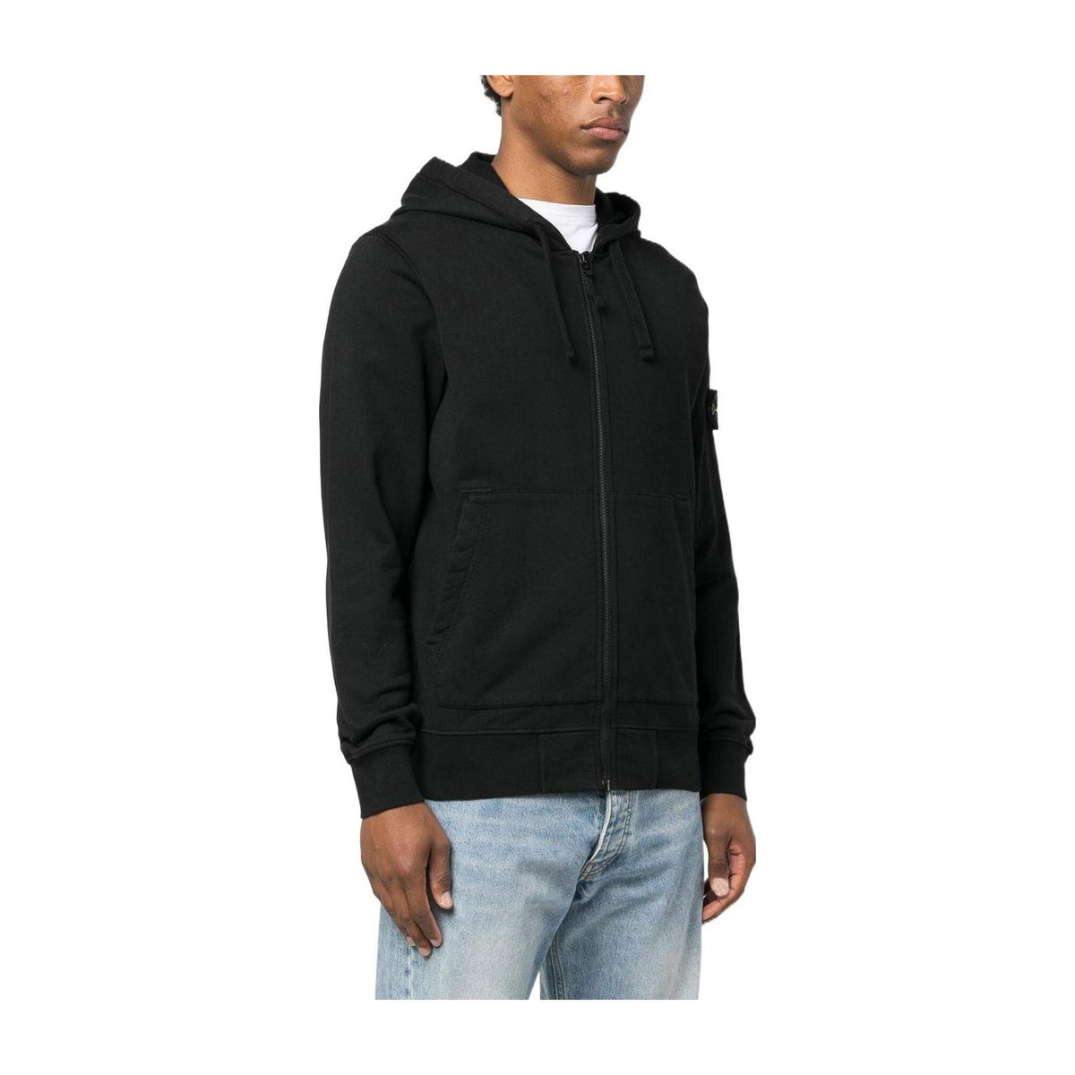 Stone Island SS23 Logo Hoodie Black