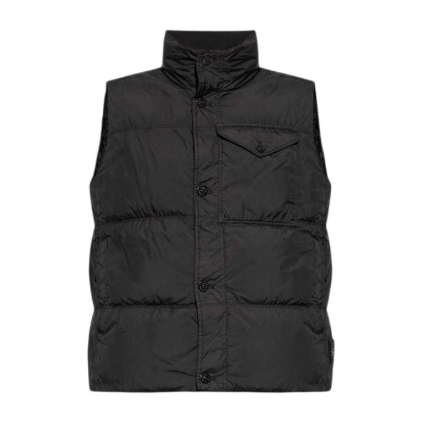 Stone Island Recycled Nylon Quilted Vest Black