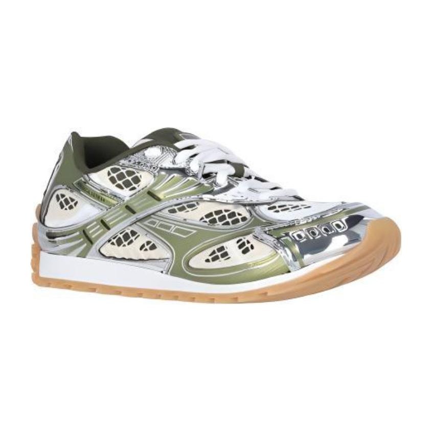 Bottega Veneta Round Toe Low Top Sneakers Brown