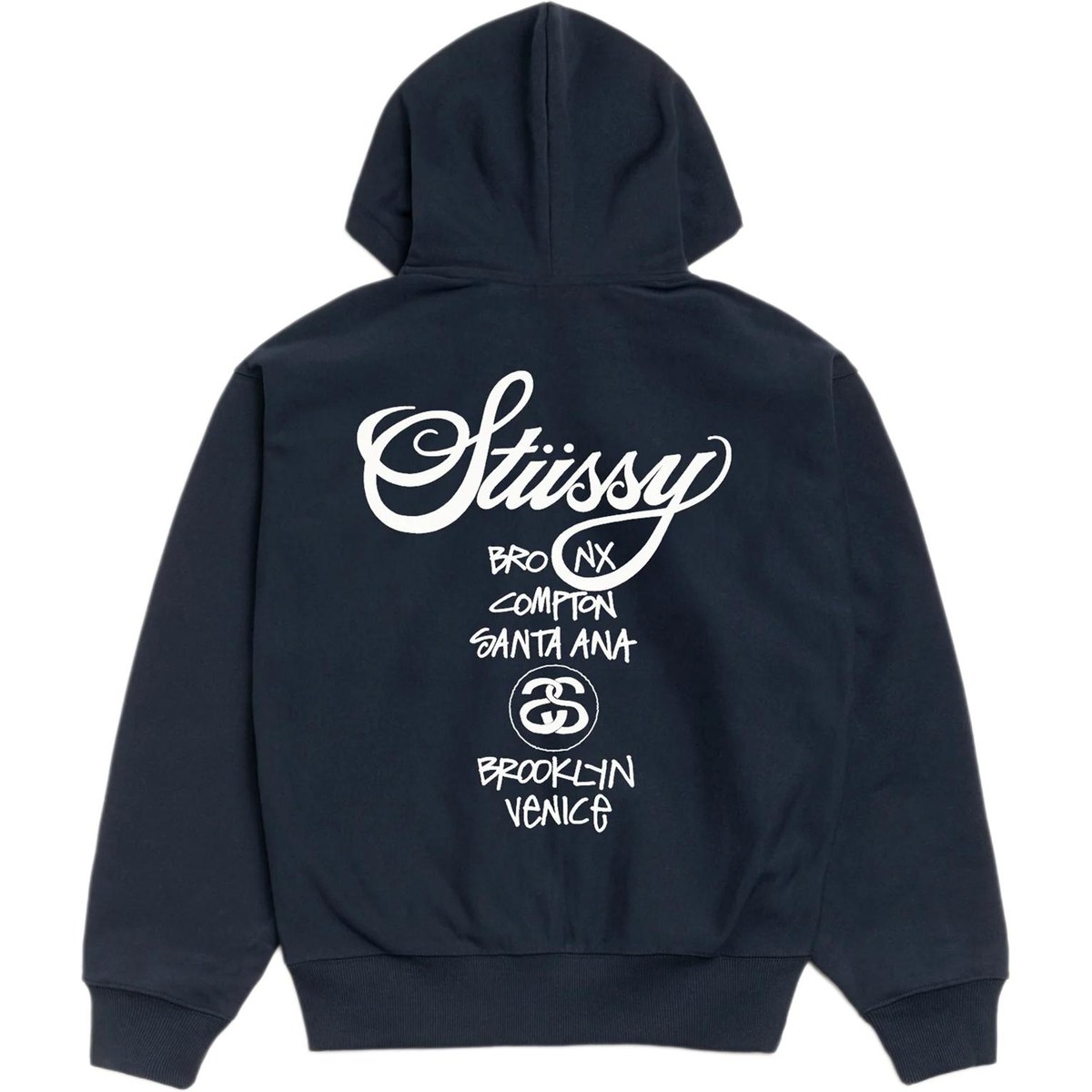 Stussy WORLD TOUR ZIP HOODIE logo