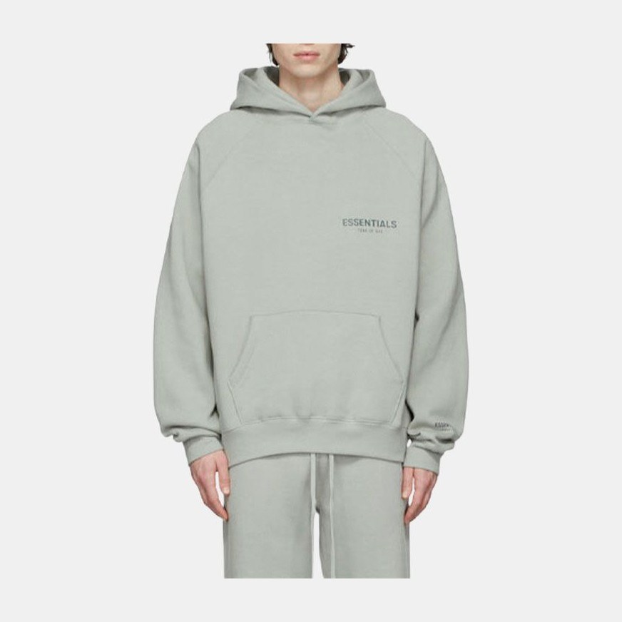 Fear of God Essentials Pullover Hoodie Green Concrete