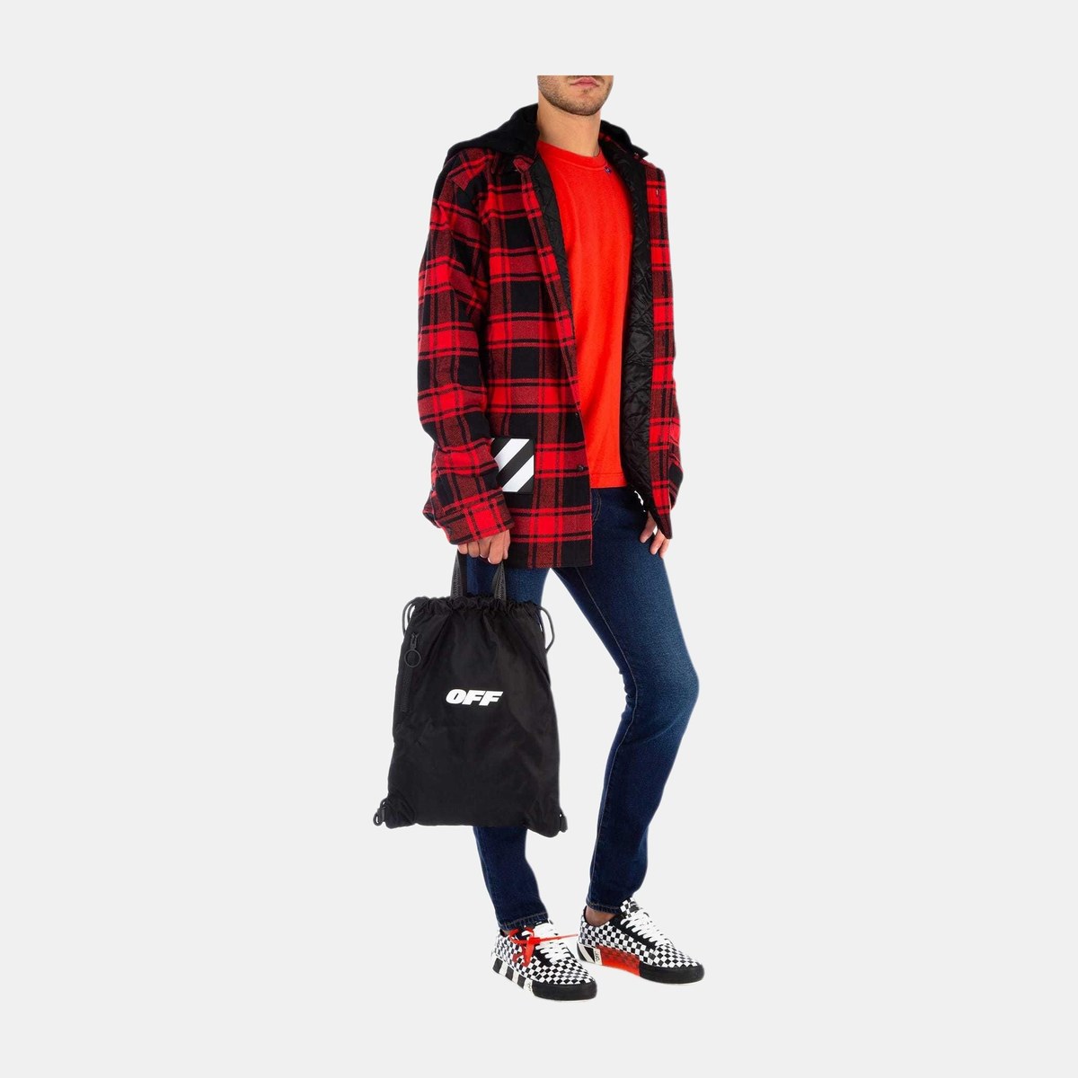 OFF-WHITE Plaid Long Sleeve Shirt