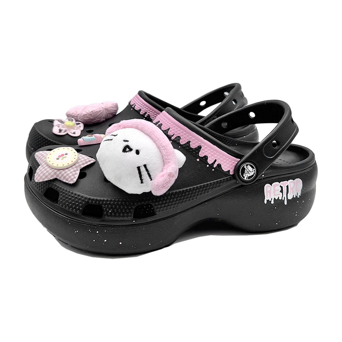 Crocs Classic Platform Clog Black Pink