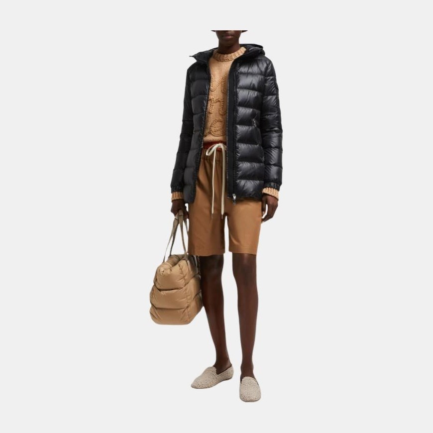 Moncler Hooded Down Jacket Women Black