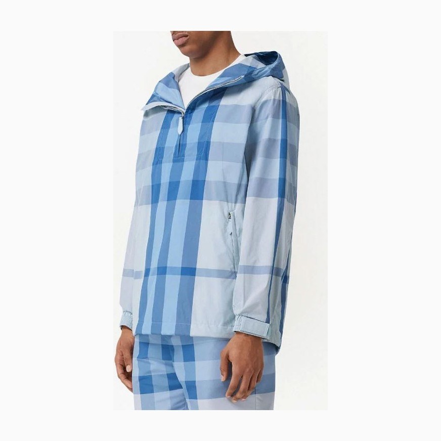 Burberry Hooded Jacket Light Blue