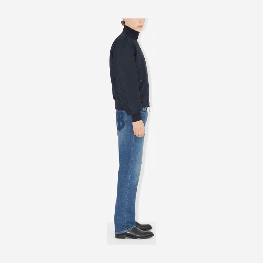 Burberry SS23 Logo Print Bomber Jacket Navy