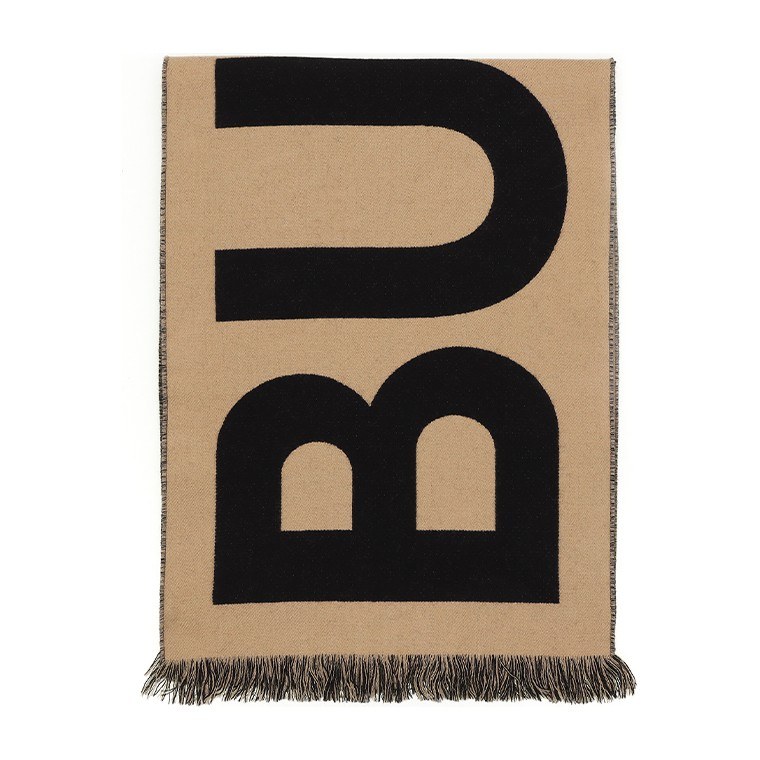 Burberry Logo Wool Jacquard Scarf