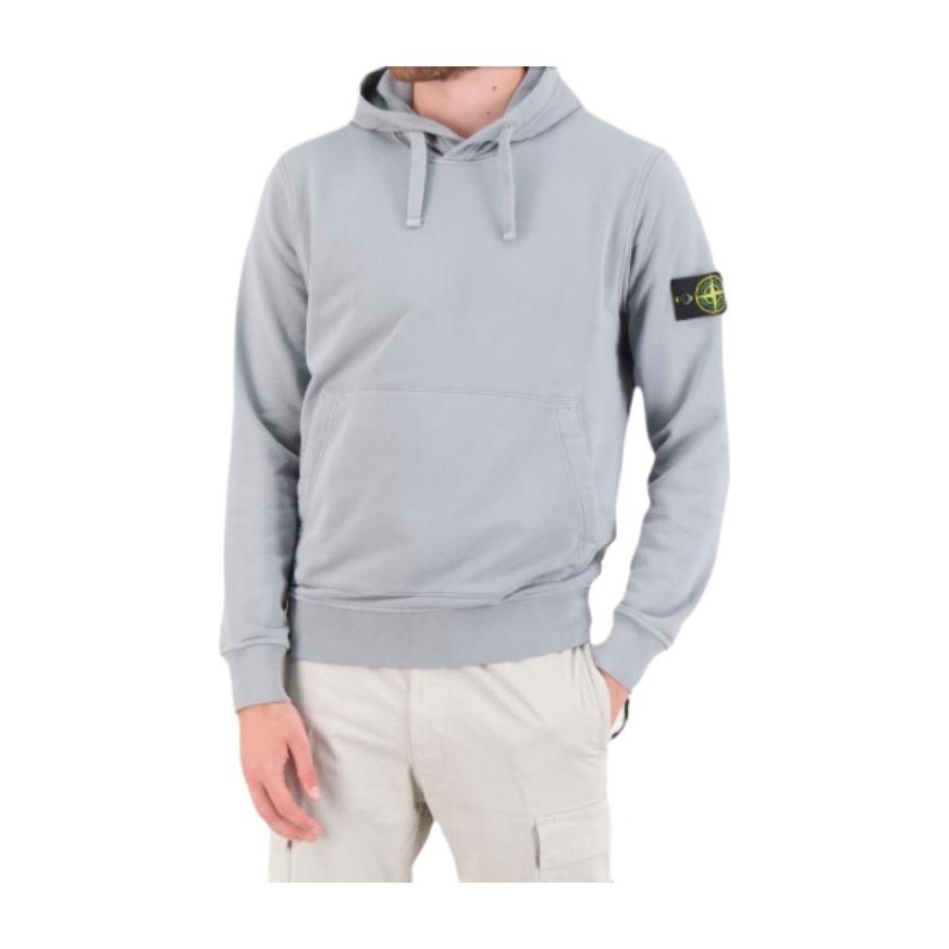 Stone Island Logo Badge Hoodie Green