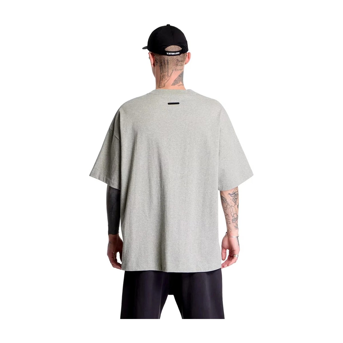 Essentials SS26 SIGNATURE 90'S SHORT SLEEVE TEE CONCRETE HEATHER logo T