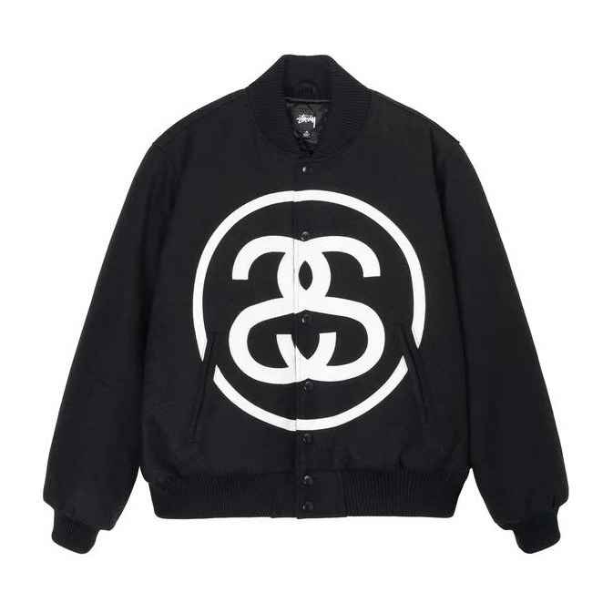 Stussy SS-LINK Varsity Jacket Black