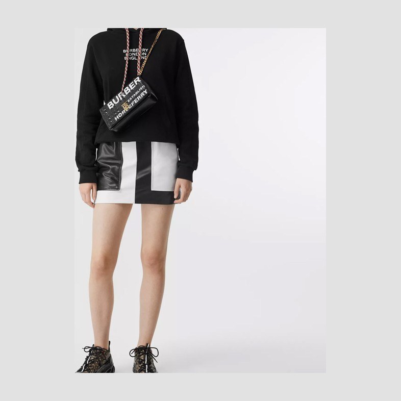Burberry Embroidered Logo Hoodie Black
