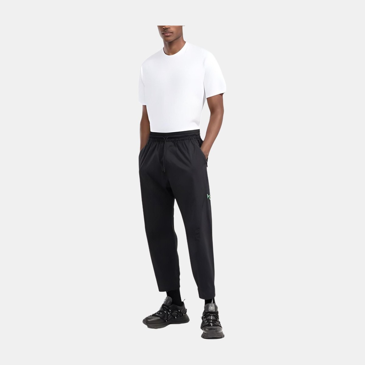 Y-3 Logo Tapered Sweatpants Black