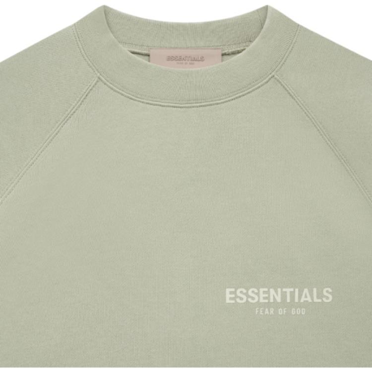 Fear of God Essentials SS22 Crewneck Seafoam Logo
