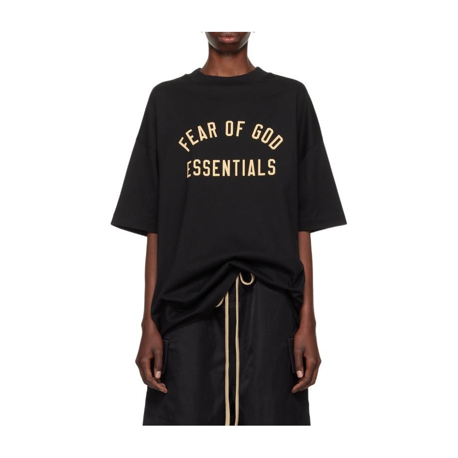 Fear of God Essentials Jersey Crewneck Tee Obsidian Black