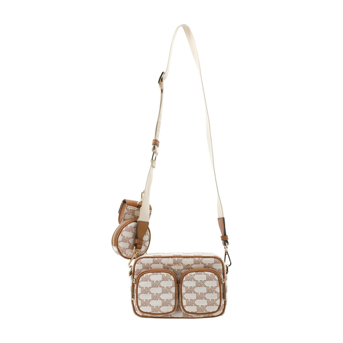 Michael Kors Jet Set Camera Bag Beige Brown