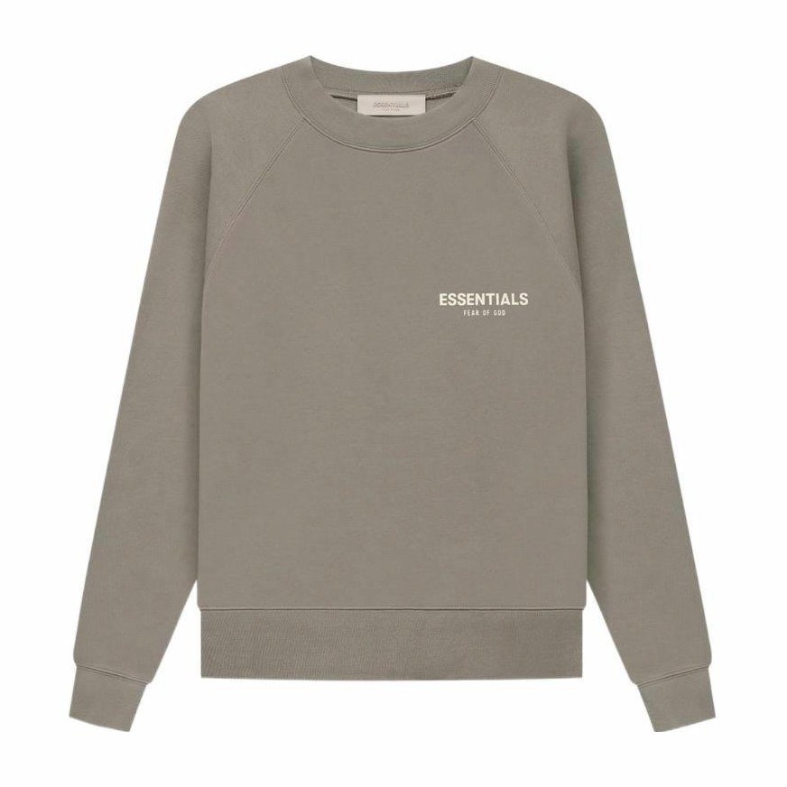Fear of God Essentials SS22 Crewneck Desert Taupe Logo