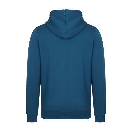 Burberry Logo Print Zip Hoodie Blue