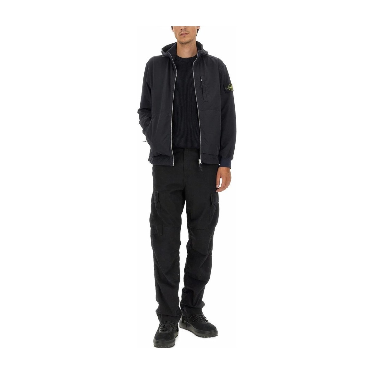 Stone Island Navy Zip Hoodie
