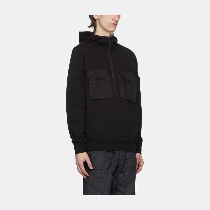 Stone Island Ghost Pieces Hoodie Black
