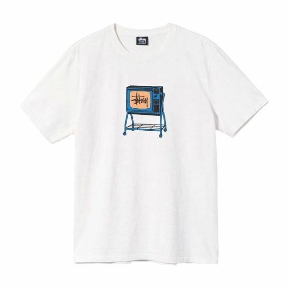 Stussy Rolling TV Print Short Sleeve T-Shirt T