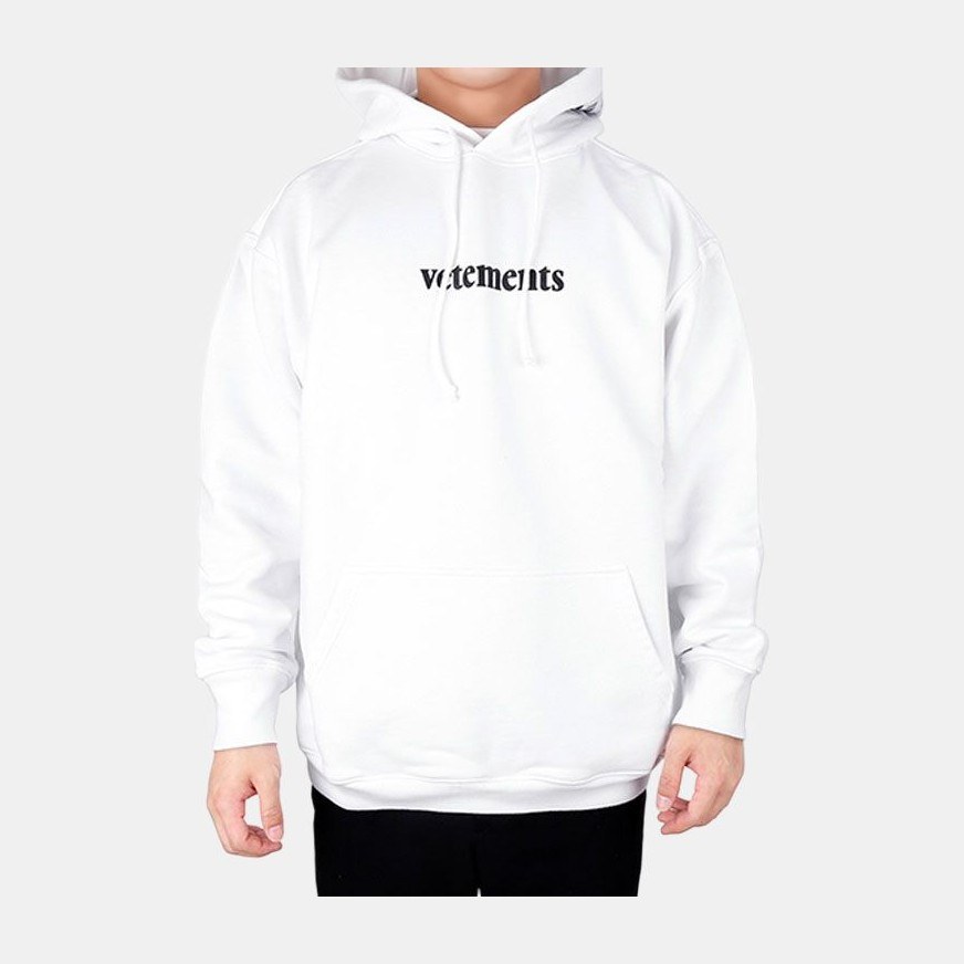 Vetements Logo Hoodie White