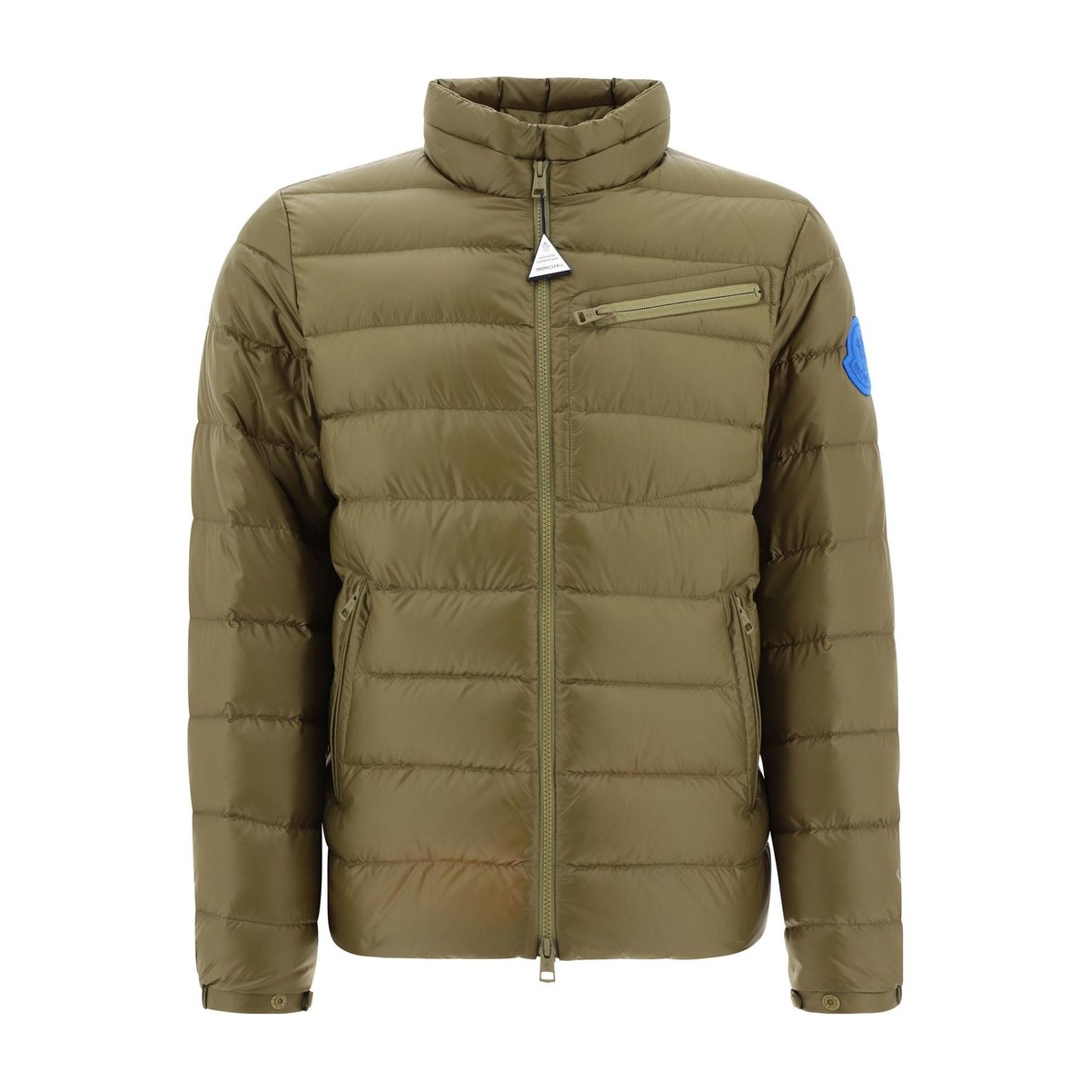 Moncler SS23 Quilted Logo Down Jacket Olive