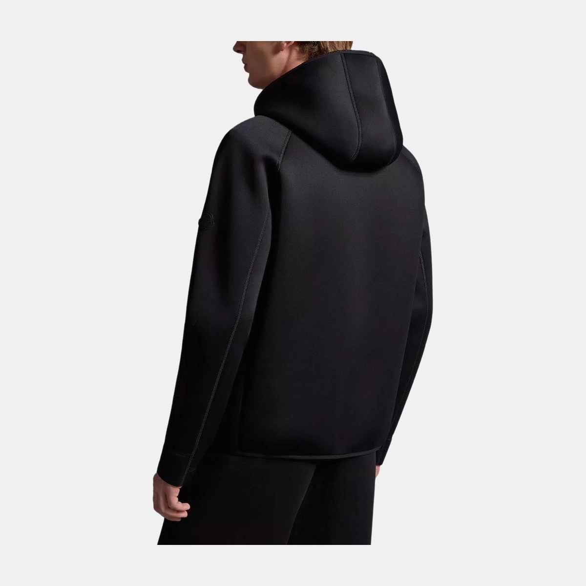 Moncler Neoprene Zip-Up Hoodie