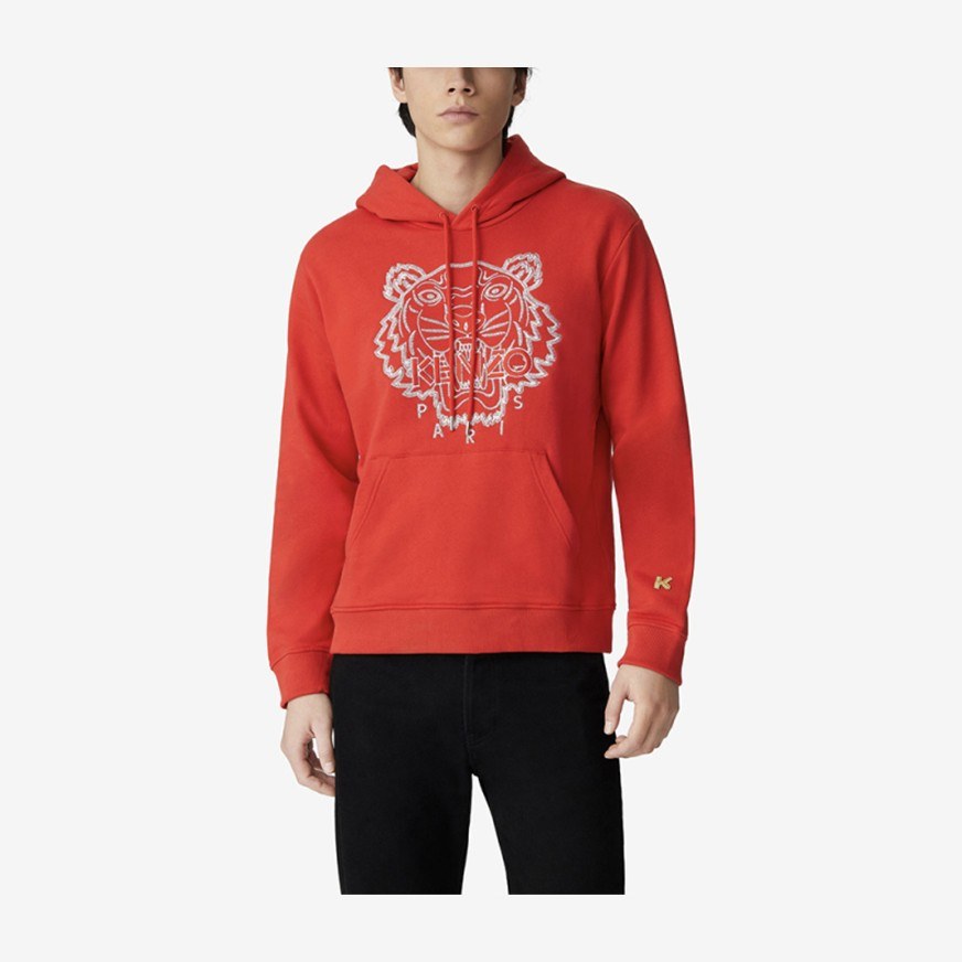 KENZO Chinese New Year Capsule Embroidered Tiger Hoodie Red