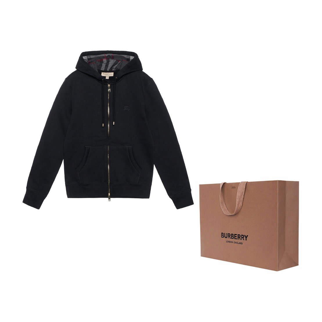 Burberry Logo Zip Hoodie