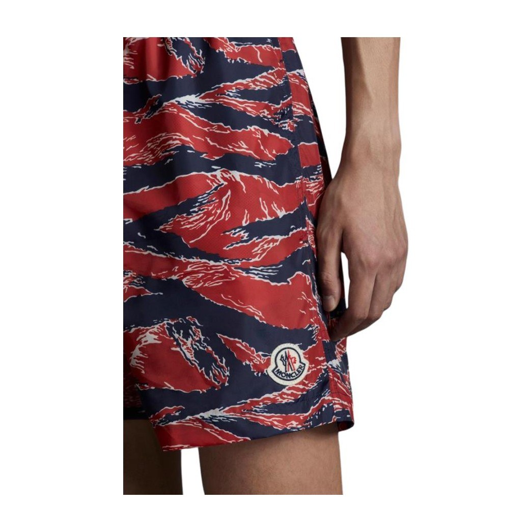 Moncler Logo Stripe Swim Shorts
