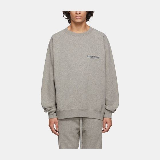 Fear of God Essentials FW21 Pullover Crewneck Dark Heather Oatmeal