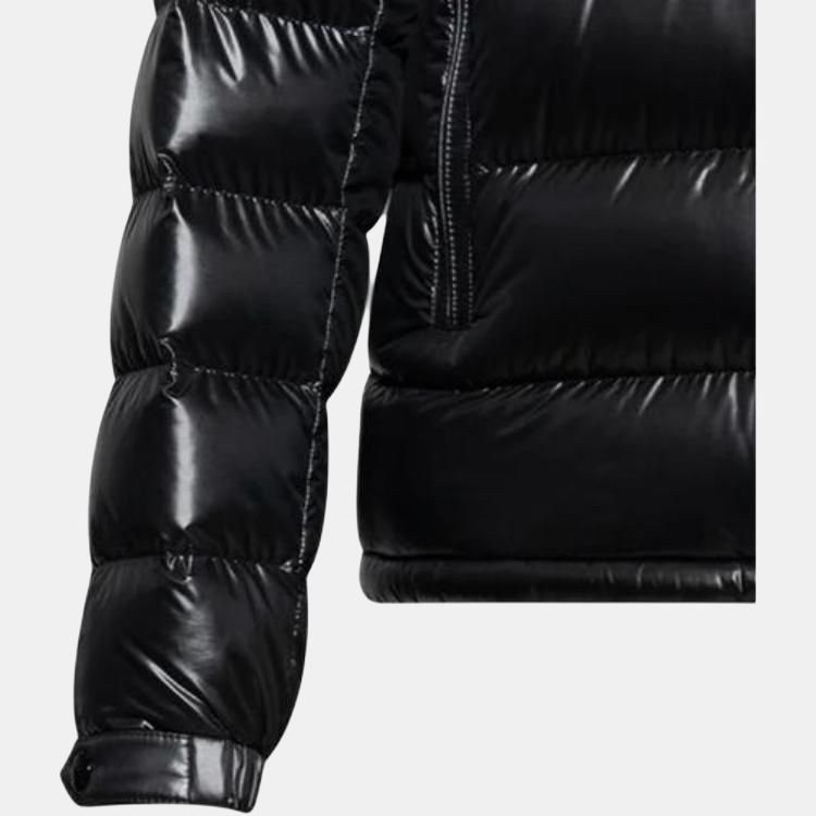 Moncler Striped Zip Hoodie Jacket Black