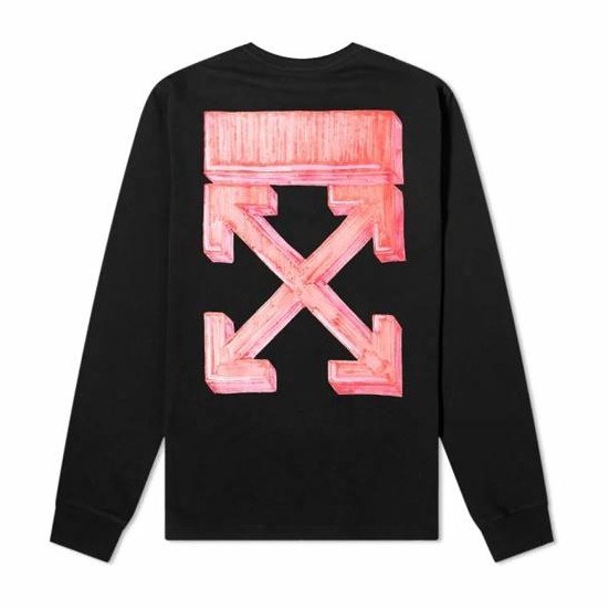 OFF-WHITE Arrow Print Long Sleeve Tee Black