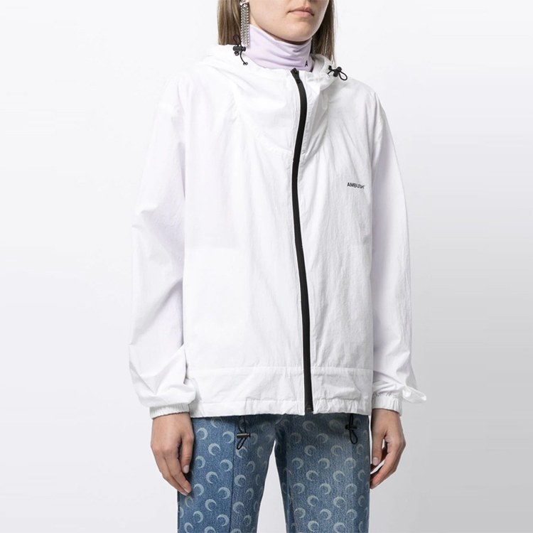 AMBUSH FW21 Logo Zip Jacket White