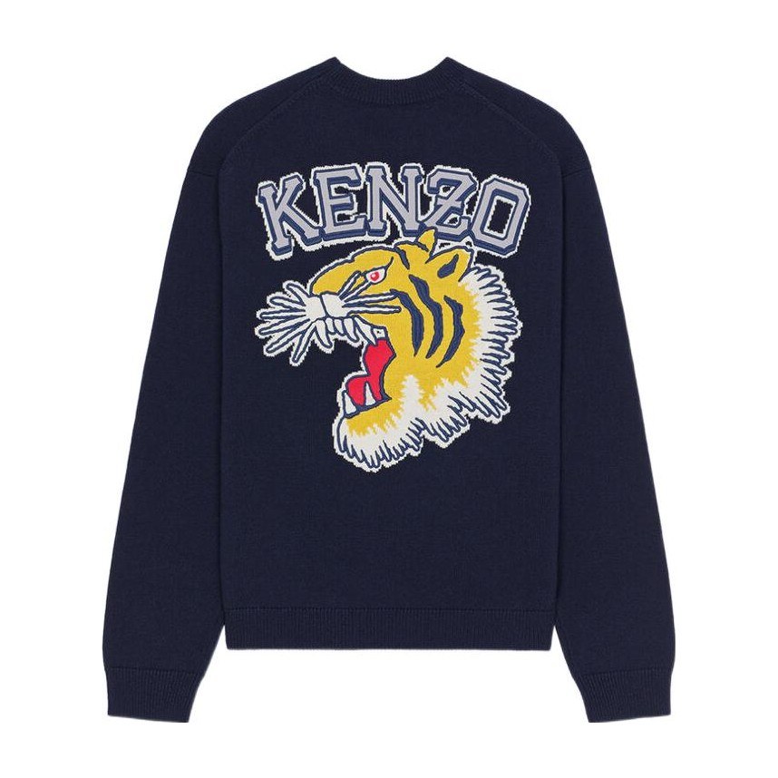 KENZO x Nigo FW22 University Tiger Logo Sweater Navy