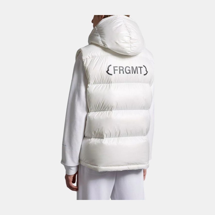 Moncler x FRGMT Logo Hooded Down Vest White