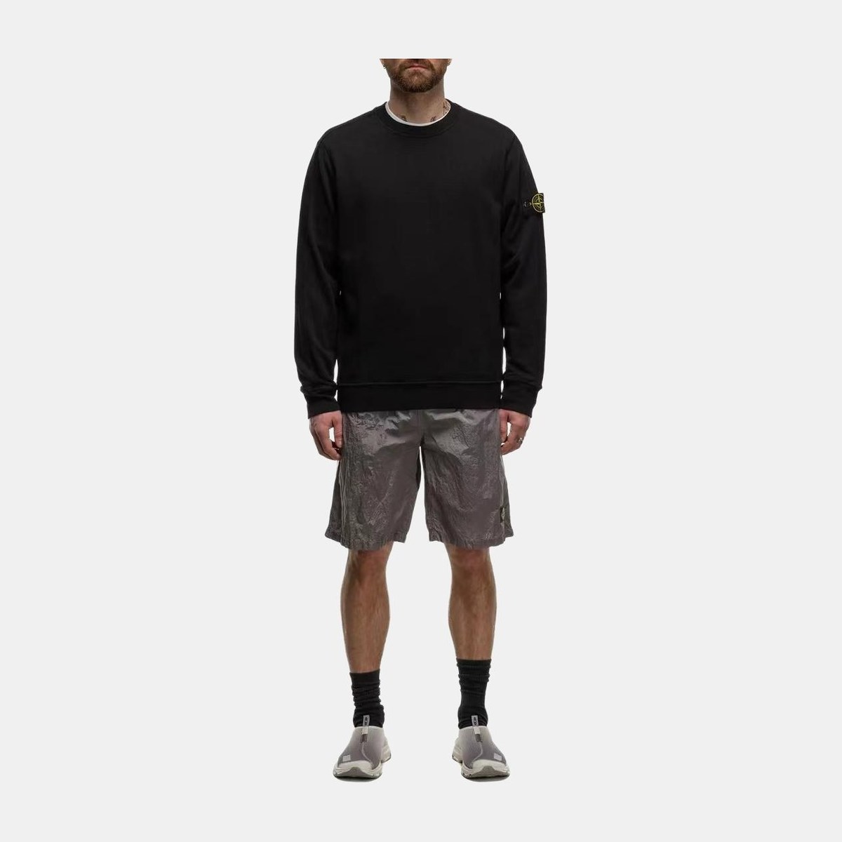 Stone Island SS24 Black Crewneck Sweatshirt