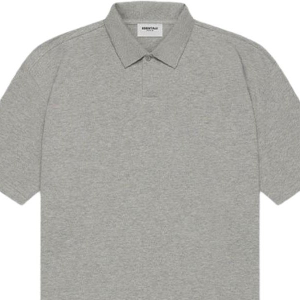 Fear of God Essentials SS21 Short Sleeve Polo Dark Heather Oatmeal